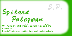 szilard polczman business card